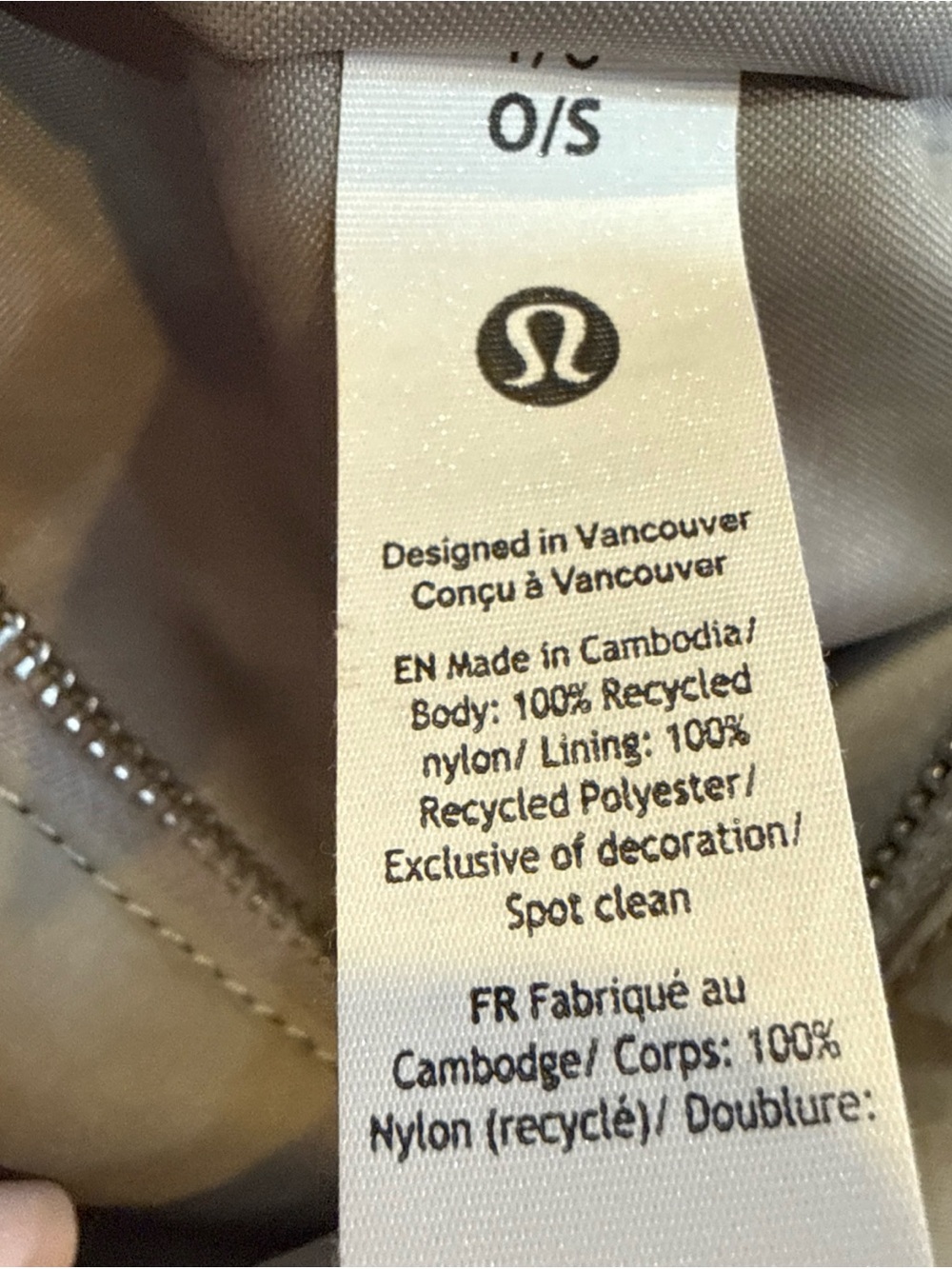 lululemon athletica light gray shoulder bag with orange strap accents - Picture 9 of 10